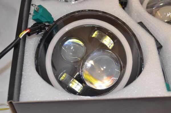 Turbo SII LED Headlight w/Fog For Jeep Wrangler/Hummer/Harley - Image 2