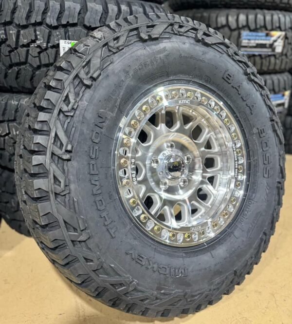 4) 17x9 KMC KM235 Crawl Beadlock Wheels 35” Baja Boss AT 5x5 Jeep Gladiator JT - Image 3