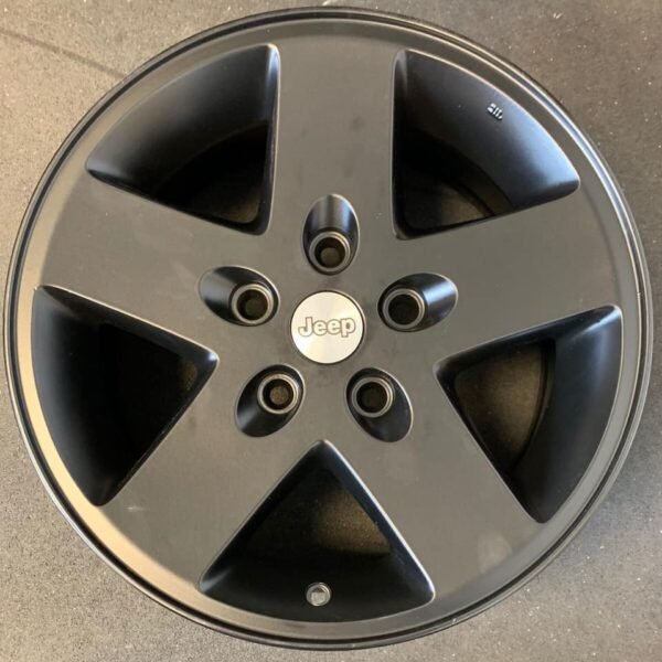 4 Jeep 5 Spoke Alloy Wheel 17x7.5 w/ Cap and Sensor - Image 2