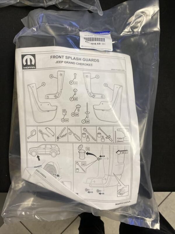 Jeep Grand Cherokee L Front & Rear Splash Guards Set of 2 OEM Mopar - Image 6